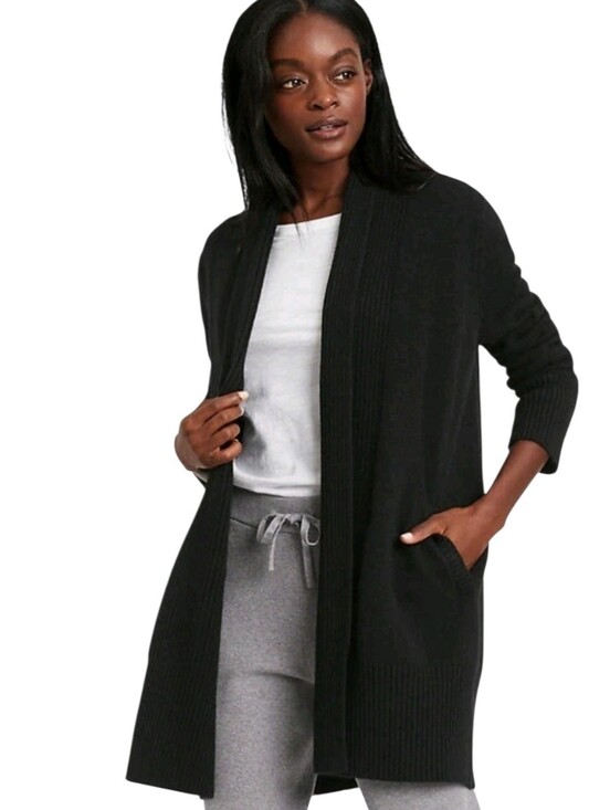Banana Republic Factory Sweaters - Banana Republic Black Open Cardigan Sweater Size Small